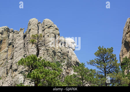 Il monte Rushmore Monumento Nazionale di una scultura in Sud Dakota Foto Stock