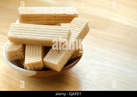 Vaniglia latte wafer è facile snack per i vostri momenti di relax. Foto Stock