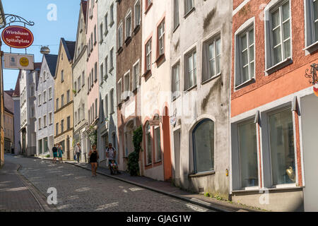 Il centro storico, Landsberg am Lech, Upper-Bavaria, Baviera, Germania, Europa Foto Stock