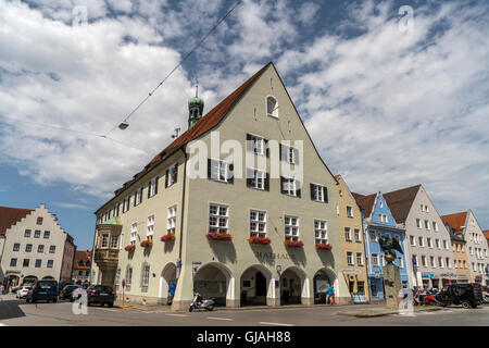 Il municipio, Schongau, Upper-Bavaria, Baviera, Germania, Europa Foto Stock