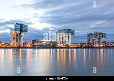 Case di gru a Colonia, Germania Foto Stock