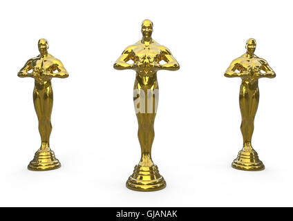 3D Render Image che rappresenta un golden awards Foto Stock