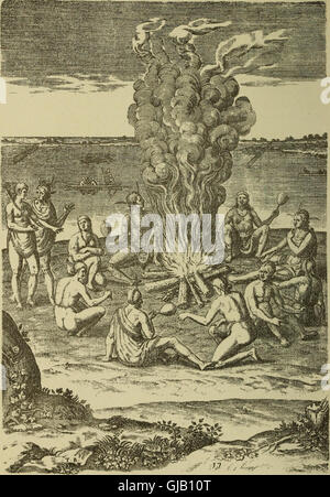 Una riproduzione della lettera di Cristoforo Colombo a Luis de Sant'Angel, datata 15 febbraio 1493, che descrive il suo primo viaggio nelle Americhe. La lettera viene ristampata in facsimile dall'edizione originale. Foto Stock