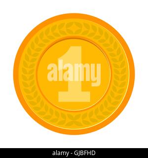 Medaglia d'oro per il campione in primo luogo Illustrazione Vettoriale