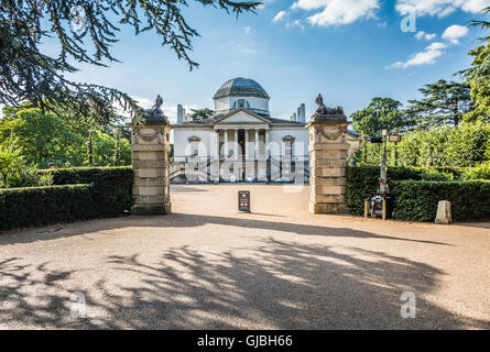 Chiswick House, un inizio settecento villa palladiana a Chiswick, London, England, Regno Unito Foto Stock