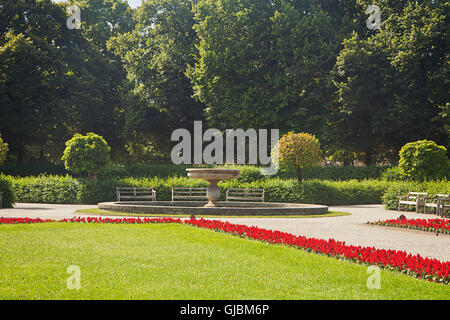 Hofgarten, Parco barocco in stile rinascimentale italiano nei pressi della Residenz di Monaco centro Foto Stock