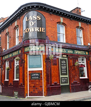 Lass o Gowrie pub, 36 Charles St, Manchester North West England, Regno Unito, M1 7DB Foto Stock