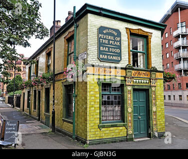 : Peveril del picco, classico pub,Manchester,Lancs,l'Inghilterra,UK Foto Stock