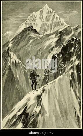 Audaci gesta dei grandi alpinisti; (1921) Foto Stock