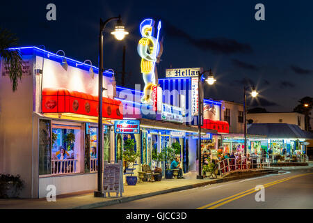 Blue ora a Hellas Ristorante e panificio, Tarpon Springs, in Florida Foto Stock