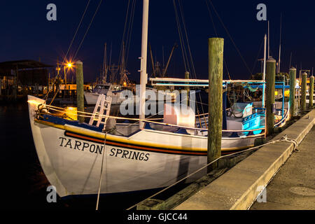 Barca in spugna, Tarpon Springs, in Florida Foto Stock