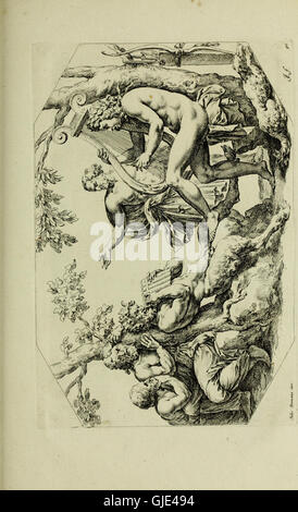 Una collezione di esempi artistici di vari artisti, pubblicata nel 1670, che mostra tecniche e stili grafici. Foto Stock