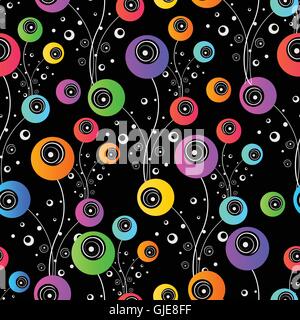 Abstract fiori senza giunture. Moda urban concept. Illustrazione Vettoriale