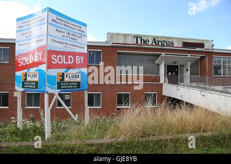 Vista generale di Argus House, l'Argus quotidiani uffici in Crowhurst Road, Brighton. Foto Stock