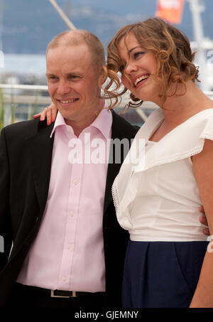 Jarkko Lahti e Oona Airola presso il giorno più felice della vita di Olli Maki pellicola fotografica chiamata alla sessantanovesima Cannes Film Festival 2016 Foto Stock