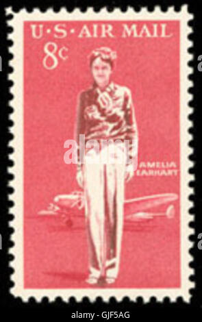 Stati Uniti francobollo in onore di Amelia Earhart (1963) Foto Stock
