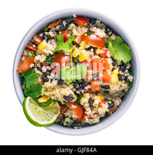 Fagiolo Nero insalata di quinoa isolato Foto Stock