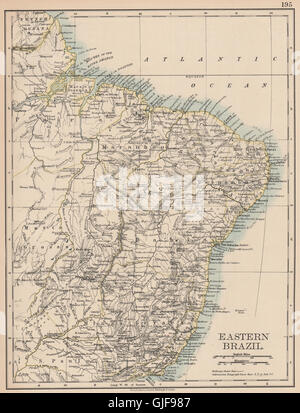 Est del Brasile. Bahia Minas Gerais Pernambuco Marabhao. JOHNSTON, 1906 mappa vecchia Foto Stock