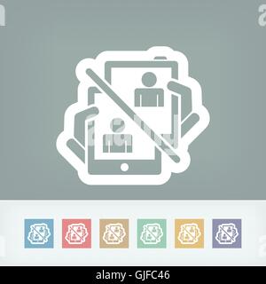 Mobile icona chat Illustrazione Vettoriale