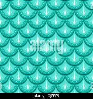 Seamless blue river squame di pesce Illustrazione Vettoriale