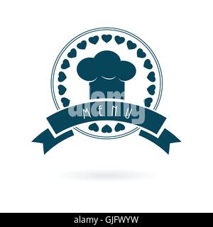 Il menu dello Chef logo illustrazione vettoriale Illustrazione Vettoriale