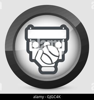 Match di Tennis Icona Illustrazione Vettoriale