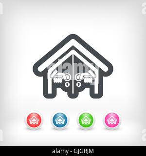 Sportello di apertura della casa Illustrazione Vettoriale