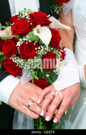 Mani mano wedding Foto Stock