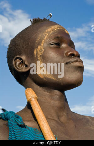 Profilo ritratto in africa Foto Stock