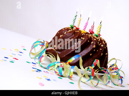 Torta di torta di candele Foto Stock