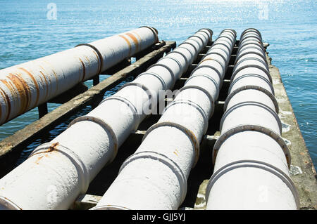 Depurazione acqua fognature Foto Stock