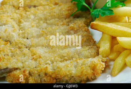 Arrosto di maiale nel pangrattato stile cinese Foto Stock