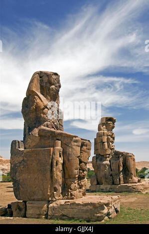 Colosso di Memnon,luxer,Egitto Foto Stock