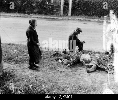 American Dead Carentan 1944 Foto Stock