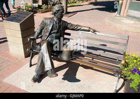 Primo Primo Ministro Sir John A. Macdonald statua - Charlottetown - Canada Foto Stock