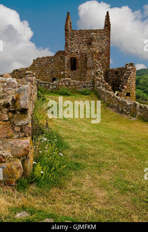 Il castello di hammershus rovine di Bornholm Foto Stock