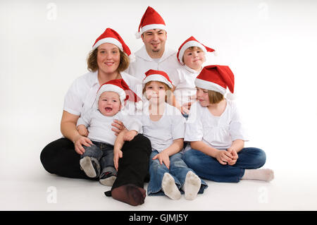 famiglia x-mas Foto Stock