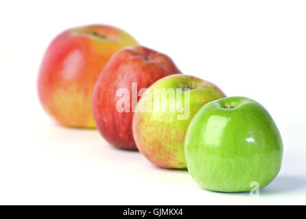 Mele apple orange Foto Stock