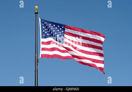 Il blu della bandiera americana Foto Stock