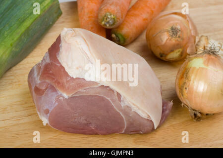 La carne di maiale e ingredienti Foto Stock