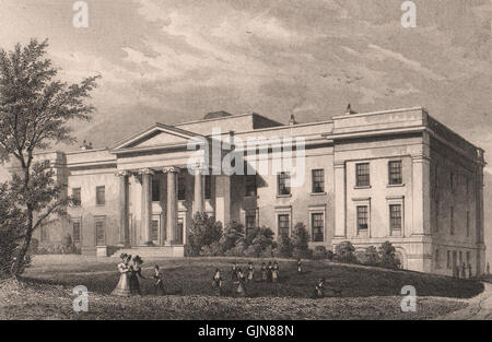 Edimburgo. Merchant Maiden Ospedale, Lauriston Lane. Pastore, antica stampa 1833 Foto Stock