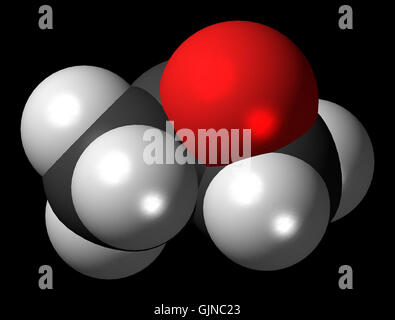 (R) ossido di propilene molecola spacefill Foto Stock
