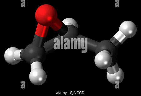 (S) ossido di propilene molecola sfera Foto Stock
