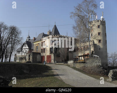 (TTO) Hrad Doubravská hora, zC599ícenina (Teplice) 14 3 2014 53 Foto Stock