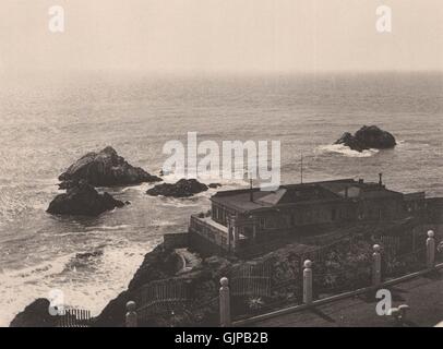 Seal Rocks e Cliff House, San Francisco, California. Stampa Albertype, 1893 Foto Stock