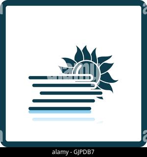 Icona di nebbia. Ombra di design di riflessione. Illustrazione Vettoriale. Illustrazione Vettoriale