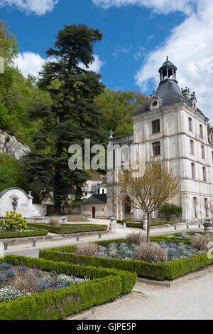 Brantome Abbey, Brantome, Dordogne, Francia. Foto Stock