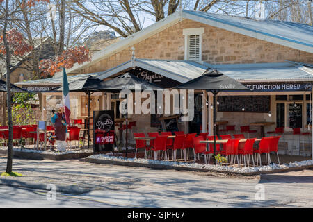 Uno dei ristoranti di Hahndorf, in Sud Australia le pittoresche colline di Adelaide. Foto Stock