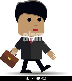 Uomo con una valigetta Illustrazione Vettoriale