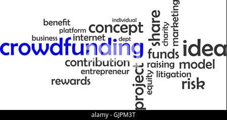 Word cloud - crowdfunding Illustrazione Vettoriale